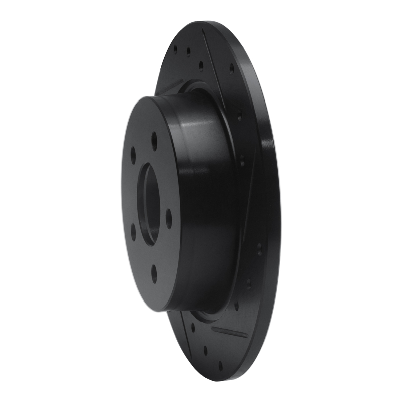 Alfa Romeo 166 Brake Rotor (1) - Rear Right - R1 Concepts - Drilled & Slotted - Black - `99-`07